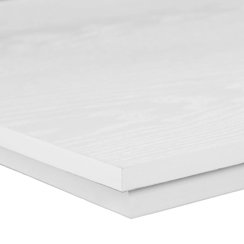 Escritorio flotante de pared blanco mate con estantes - 1 persona
