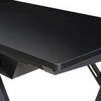 Escritorio gaming en forma de L rojo/negro para 1-2 monitores