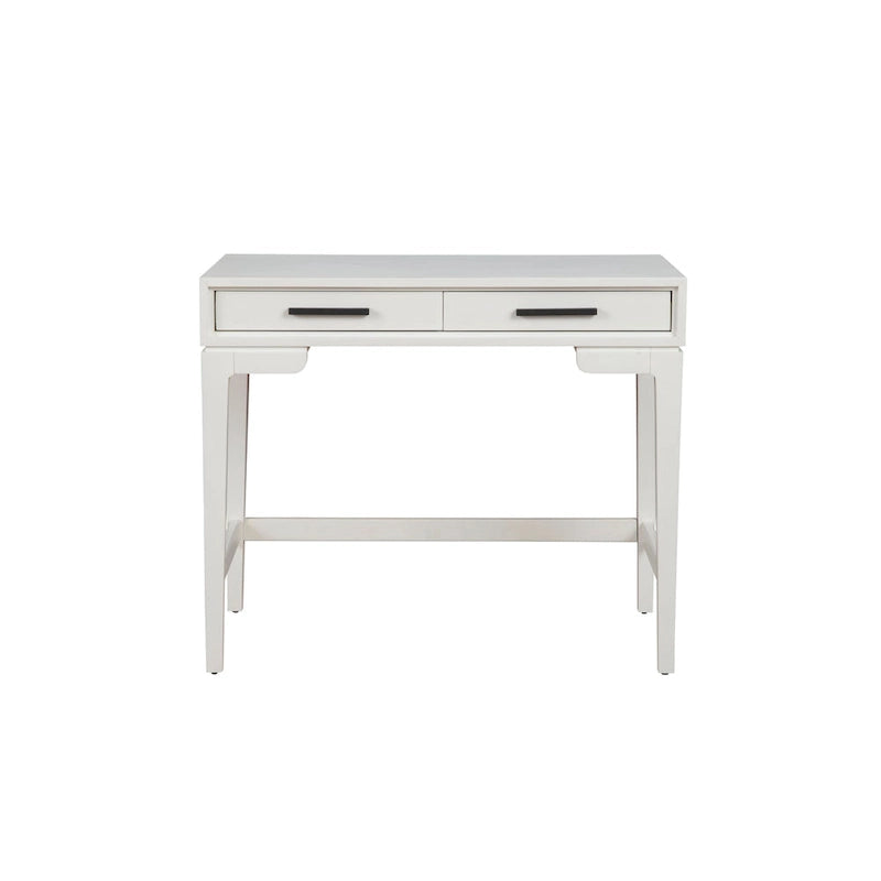 Escritorio pequeño con cajón de arce miel/blanco tiza, 1 persona