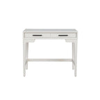 Escritorio pequeño con cajón de arce miel/blanco tiza, 1 persona