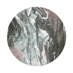 Mesa auxiliar redonda de mármol gris, 1 asiento