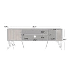 Mueble de TV de mediados de siglo, negro/nogal – Para televisores de hasta 64"
