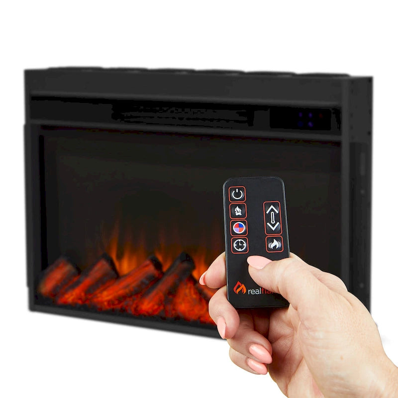 Soporte de TV de chimenea eléctrica de roble oscuro, 72", 1 persona