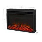 Soporte de TV de chimenea eléctrica de roble oscuro, 72", 1 persona