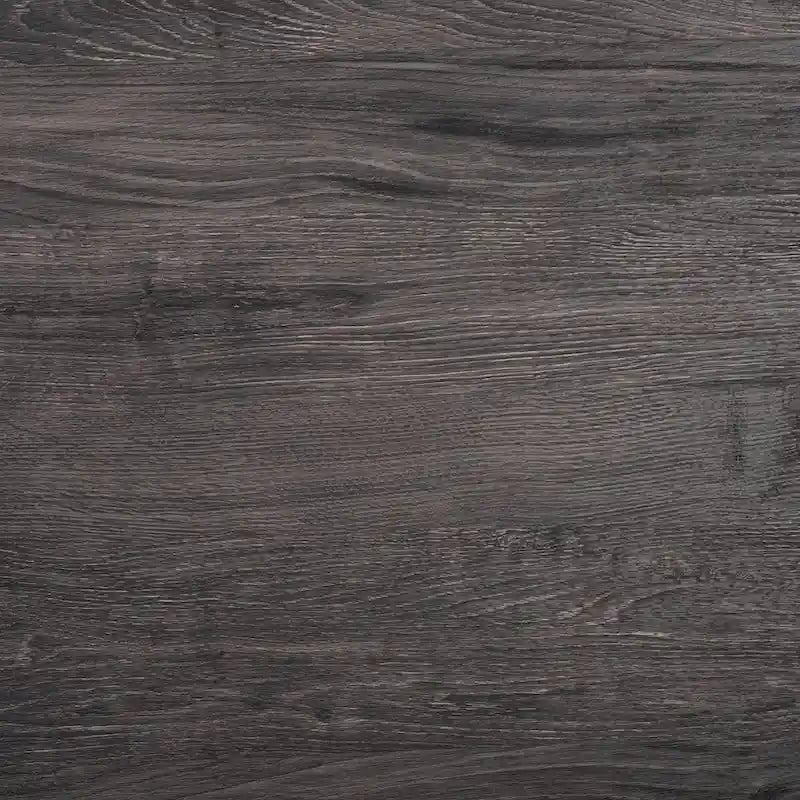 Mesa de centro rectangular moderna de mediados de siglo en gris claro / roble negro / raya negra / marrón natural