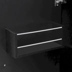 Carrito de Cocina Rodante Gris Azulado / Blanco / Negro con Tabla Abatible, Barra de Desayuno para 2 Personas