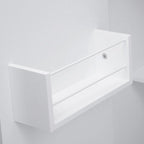 Carrito de Cocina Rodante Gris Azulado / Blanco / Negro con Tabla Abatible, Barra de Desayuno para 2 Personas
