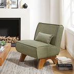 Sillón decorativo sin brazos de poliéster – Asiento individual, varios colores