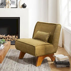 Sillón decorativo sin brazos de poliéster – Asiento individual, varios colores