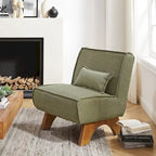 Sillón decorativo sin brazos de poliéster – Asiento individual, varios colores
