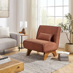 Sillón decorativo sin brazos de poliéster – Asiento individual, varios colores