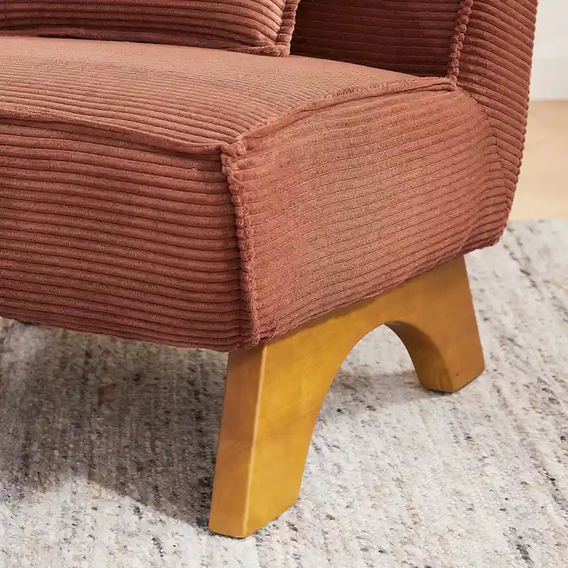 Sillón decorativo sin brazos de poliéster – Asiento individual, varios colores