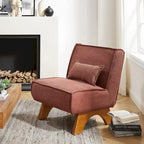 Sillón decorativo sin brazos de poliéster – Asiento individual, varios colores