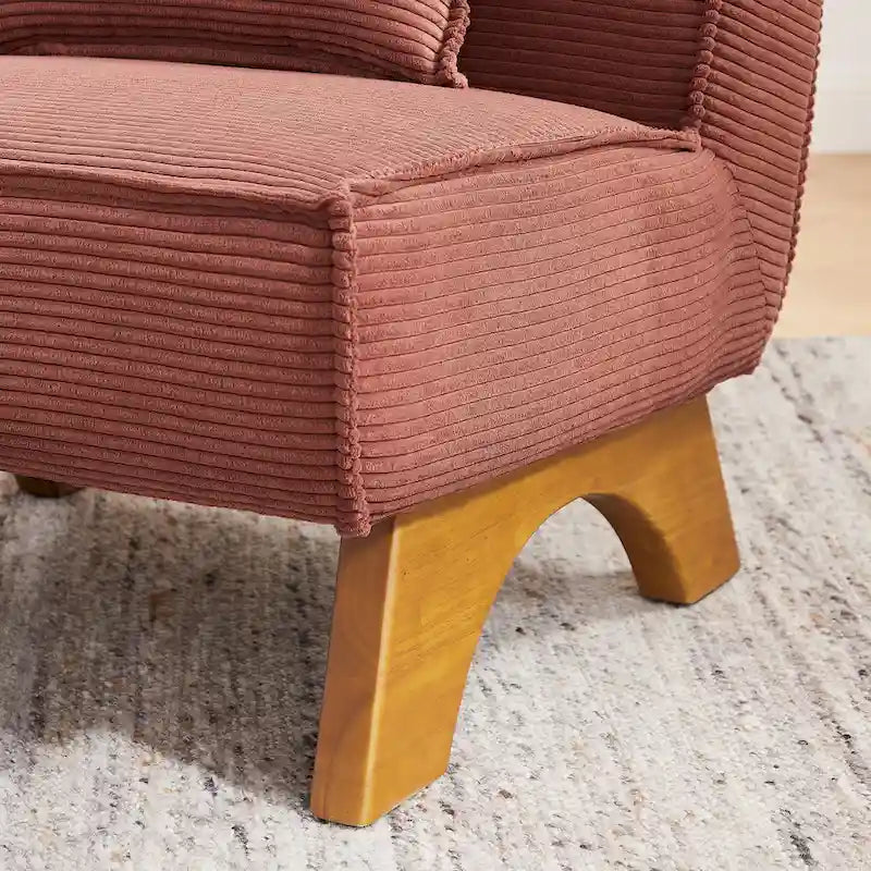 Sillón decorativo sin brazos de poliéster – Asiento individual, varios colores