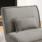 Sillón decorativo sin brazos de poliéster – Asiento individual, varios colores
