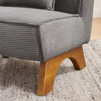 Sillón decorativo sin brazos de poliéster – Asiento individual, varios colores