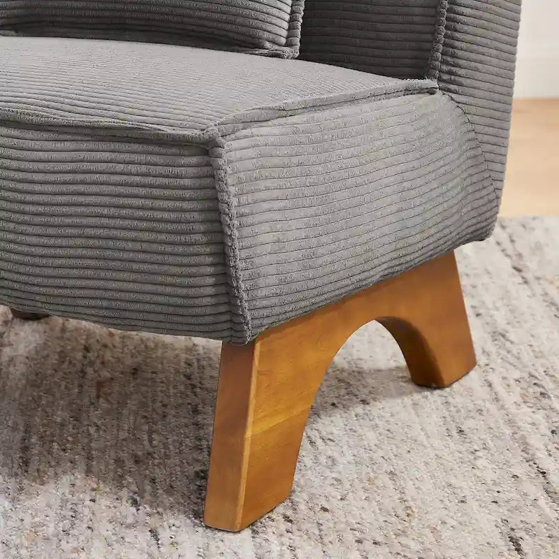 Sillón decorativo sin brazos de poliéster – Asiento individual, varios colores