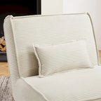 Sillón decorativo sin brazos de poliéster – Asiento individual, varios colores