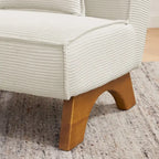 Sillón decorativo sin brazos de poliéster – Asiento individual, varios colores