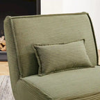 Sillón decorativo sin brazos de poliéster – Asiento individual, varios colores