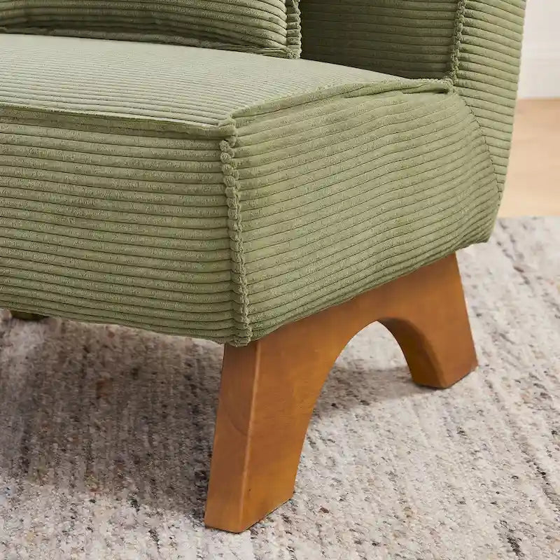 Sillón decorativo sin brazos de poliéster – Asiento individual, varios colores