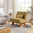 Sillón decorativo sin brazos de poliéster – Asiento individual, varios colores
