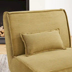 Sillón decorativo sin brazos de poliéster – Asiento individual, varios colores