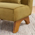 Sillón decorativo sin brazos de poliéster – Asiento individual, varios colores