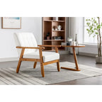 Sillón tapizado en verde / rojo / café / beige / gris claro – Asiento individual, patas de madera maciza
