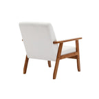 Sillón tapizado en verde / rojo / café / beige / gris claro – Asiento individual, patas de madera maciza