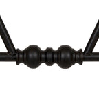 Mesa consola rústica marrón/blanca de madera y metal, estilo rústico, 1 pieza