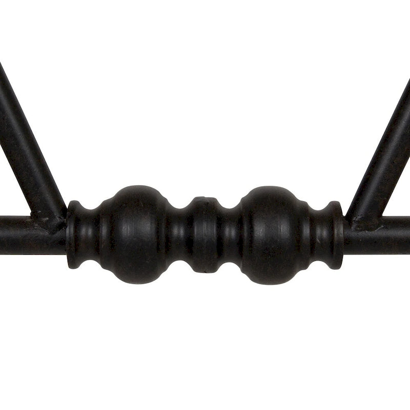 Mesa consola rústica marrón/blanca de madera y metal, estilo rústico, 1 pieza