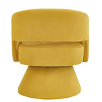 Sillón giratorio de terciopelo (amarillo/azul marino/rosa/gris oscuro) con respaldo abierto y asiento individual