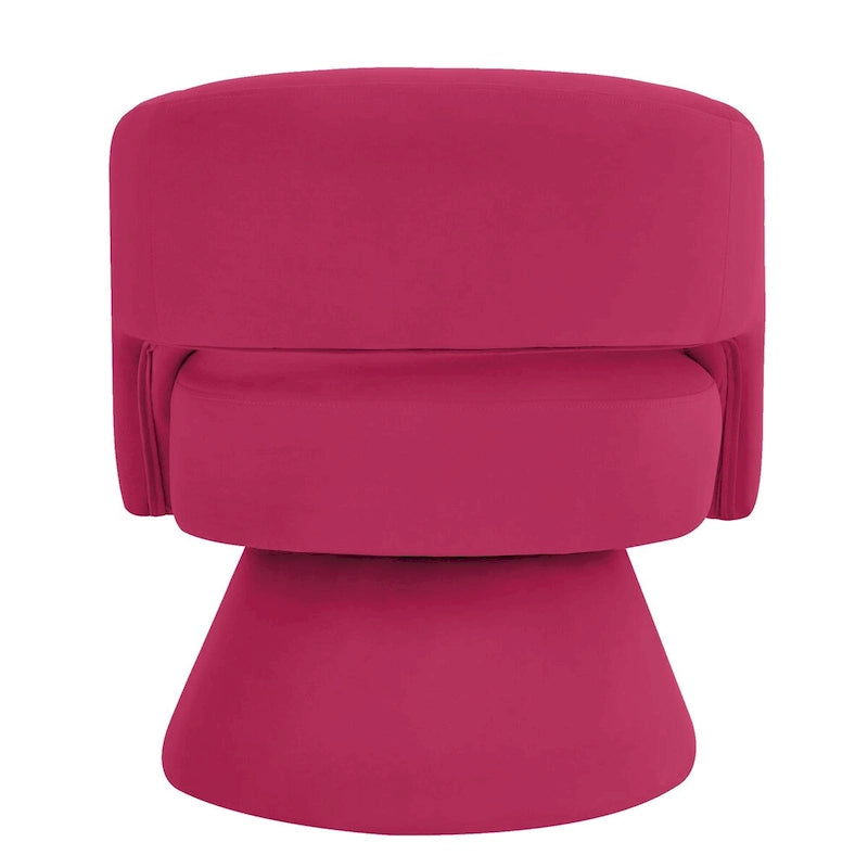 Sillón giratorio de terciopelo (amarillo/azul marino/rosa/gris oscuro) con respaldo abierto y asiento individual