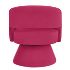 Sillón giratorio de terciopelo (amarillo/azul marino/rosa/gris oscuro) con respaldo abierto y asiento individual