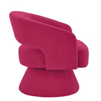 Sillón giratorio de terciopelo (amarillo/azul marino/rosa/gris oscuro) con respaldo abierto y asiento individual