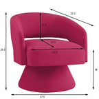 Sillón giratorio de terciopelo (amarillo/azul marino/rosa/gris oscuro) con respaldo abierto y asiento individual