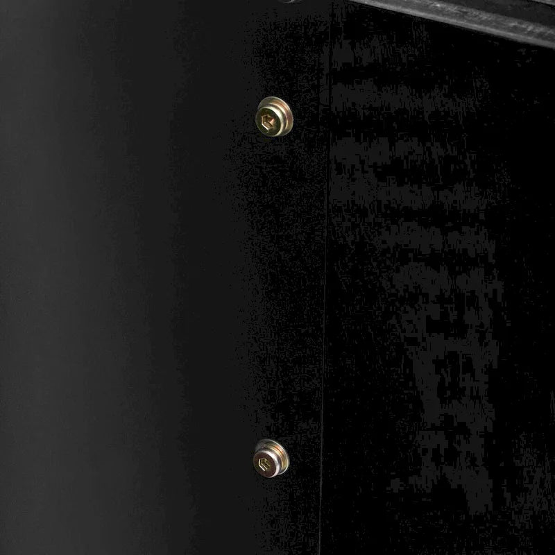 Mesa de centro Art Déco curva de madera natural lavada / negra antigua, 1 persona