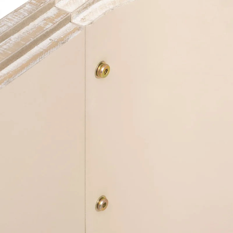 Mesa de centro Art Déco curva de madera natural lavada / negra antigua, 1 persona