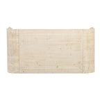 Mesa de centro Art Déco curva de madera natural lavada / negra antigua, 1 persona
