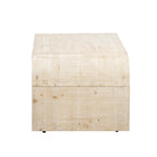 Mesa de centro Art Déco curva de madera natural lavada / negra antigua, 1 persona