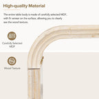 Mesa de centro Art Déco curva de madera natural lavada / negra antigua, 1 persona