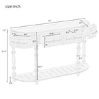 Mesa de consola minimalista azul/negro/blanco/gris, 4 cajones y 1 estante