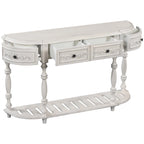 Mesa de consola minimalista azul/negro/blanco/gris, 4 cajones y 1 estante