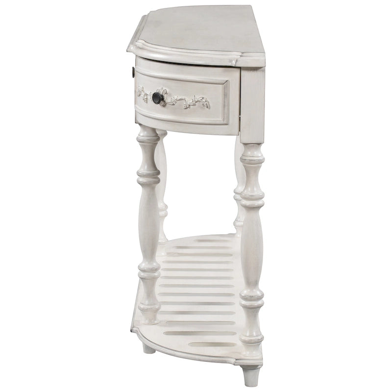 Mesa de consola minimalista azul/negro/blanco/gris, 4 cajones y 1 estante