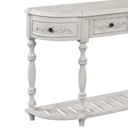 Mesa de consola minimalista azul/negro/blanco/gris, 4 cajones y 1 estante