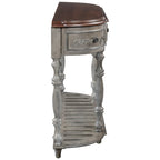 Mesa de consola minimalista azul/negro/blanco/gris, 4 cajones y 1 estante