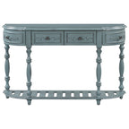 Mesa de consola minimalista azul/negro/blanco/gris, 4 cajones y 1 estante