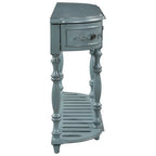 Mesa de consola minimalista azul/negro/blanco/gris, 4 cajones y 1 estante