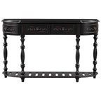 Mesa de consola minimalista azul/negro/blanco/gris, 4 cajones y 1 estante